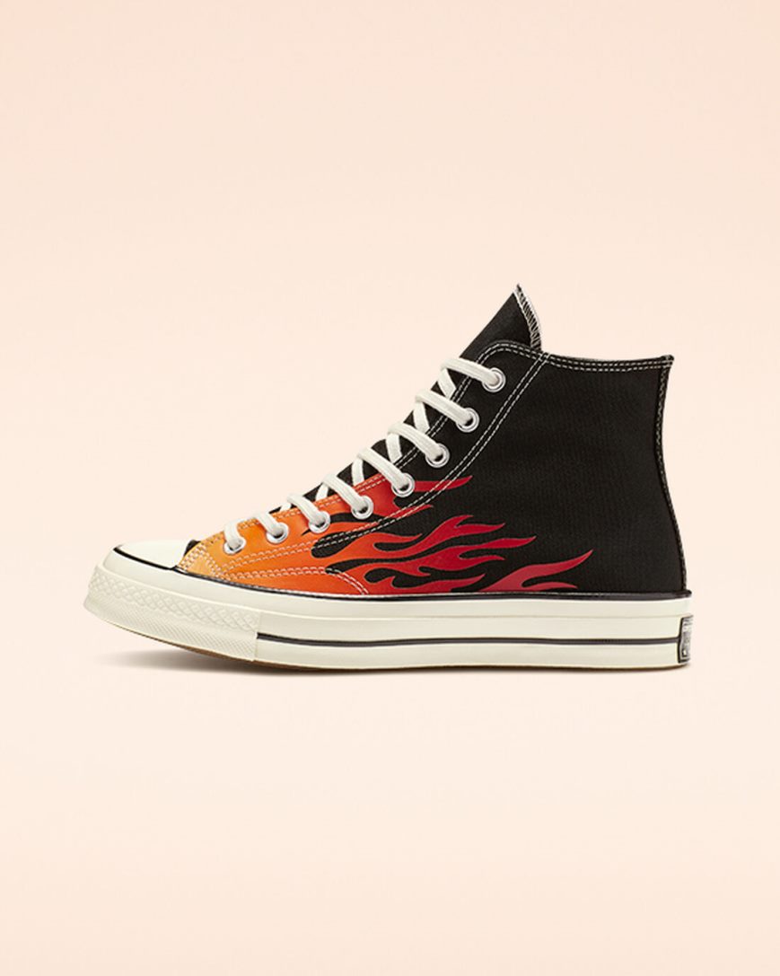 Tenis Converse Chuck 70 Archive Print Cano Alto Masculino Pretas Vermelhas | PT E079TP8